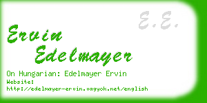 ervin edelmayer business card